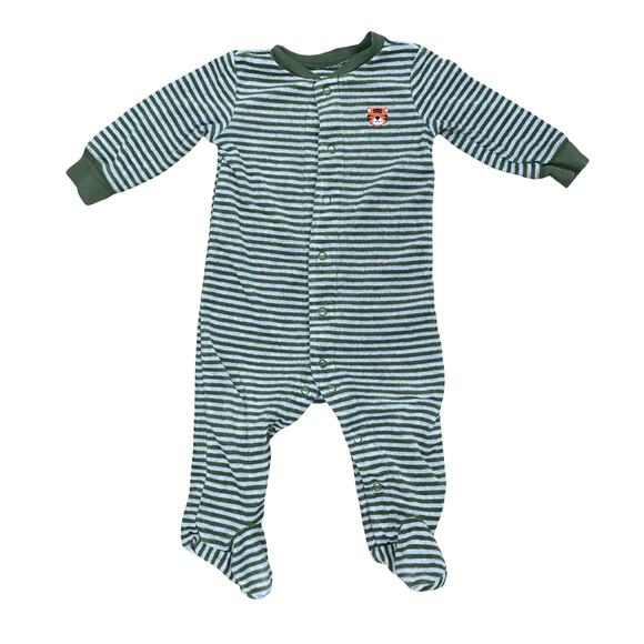 Set of 3 Terry Footed Pajamas Bodysuits by CARTER'S 3-6M - Picture 2 of 13